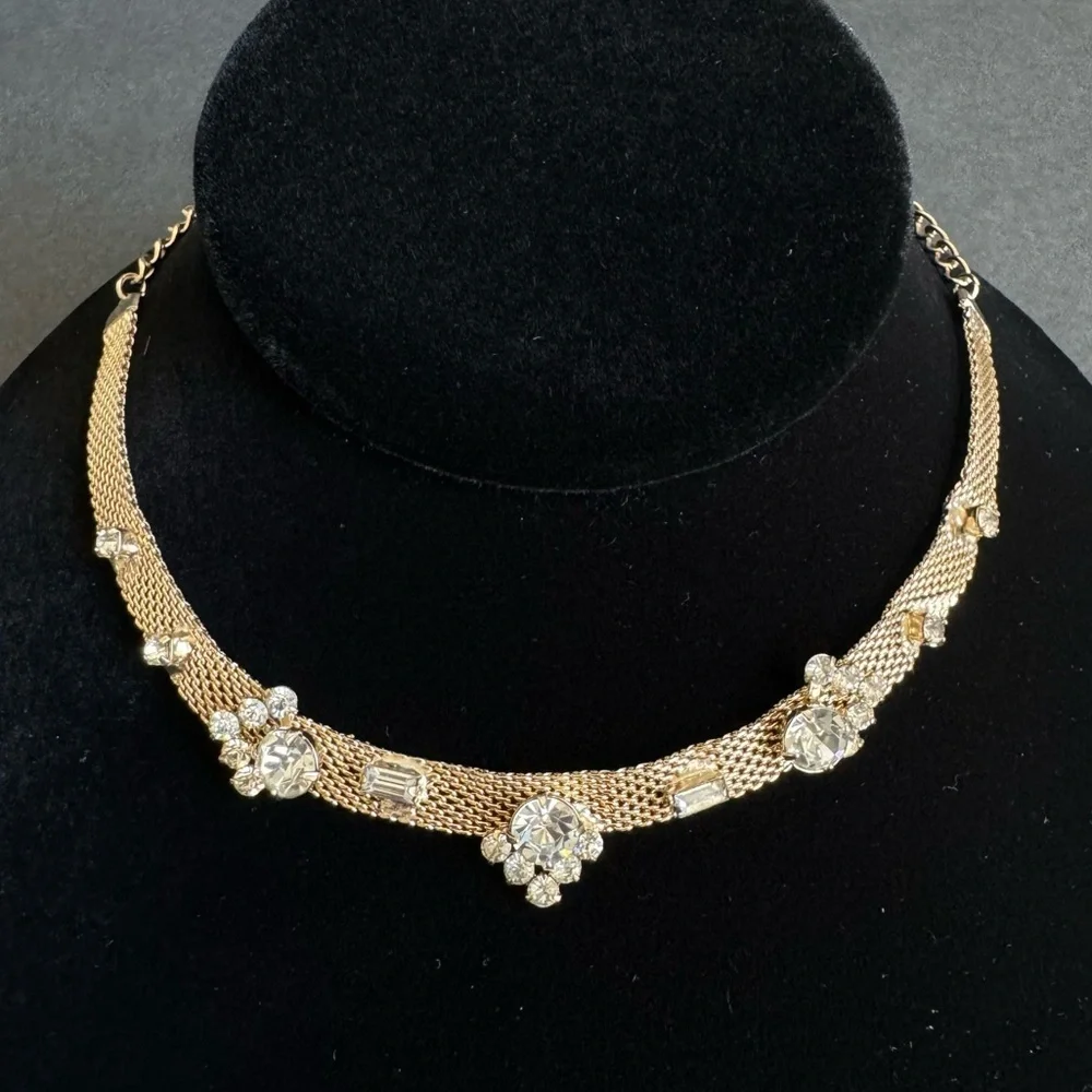 Vintage rhinestone choker